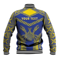 Personalised Niue The Rock Of Polynesia Baseball Jacket Peniamina Gospel Day Blue Version