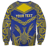 Personalised Niue The Rock Of Polynesia Sweatshirt Peniamina Gospel Day Blue Version