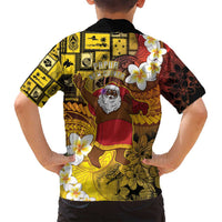 Papua New Guinea Retro Christmas Family Matching Summer Maxi Dress and Hawaiian Shirt Hamamas Krismas - Polynesian Pride