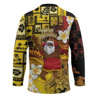 Papua New Guinea Retro Christmas Hockey Jersey Hamamas Krismas - Polynesian Pride