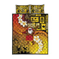 Papua New Guinea Retro Christmas Quilt Bed Set Hamamas Krismas - Polynesian Pride