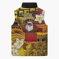 Papua New Guinea Retro Christmas Sleeveless Puffer Jacket Hamamas Krismas - Polynesian Pride