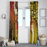 Papua New Guinea Retro Christmas Window Curtain Hamamas Krismas - Polynesian Pride