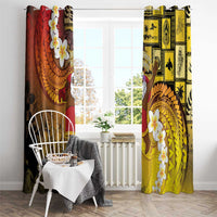 Papua New Guinea Retro Christmas Window Curtain Hamamas Krismas - Polynesian Pride