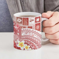 Tonga Christmas Ceramic Mug Kilisimasi Fiefia Retro Style Red - Polynesian Pride