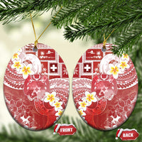 Tonga Christmas Ceramic Ornament Kilisimasi Fiefia Retro Style Red - Polynesian Pride