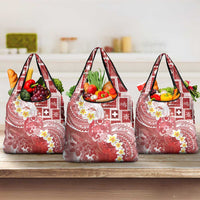 Tonga Christmas Grocery Bag Kilisimasi Fiefia Retro Style Red - Polynesian Pride