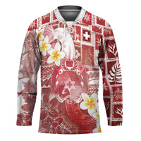 Tonga Christmas Hockey Jersey Kilisimasi Fiefia Retro Style Red - Polynesian Pride
