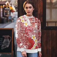 Tonga Christmas Ugly Christmas Sweater Kilisimasi Fiefia Retro Style Red - Polynesian Pride