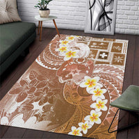 Tonga Christmas Area Rug Kilisimasi Fiefia Retro Style Brown - Polynesian Pride