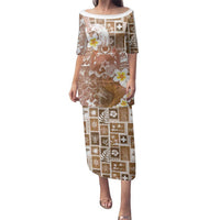 Tonga Christmas Family Matching Puletasi and Hawaiian Shirt Kilisimasi Fiefia Retro Style Brown - Polynesian Pride