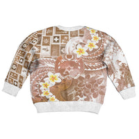 Tonga Christmas Kid Ugly Christmas Sweater Kilisimasi Fiefia Retro Style Brown - Polynesian Pride