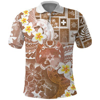 Tonga Christmas Polo Shirt Kilisimasi Fiefia Retro Style Brown - Polynesian Pride