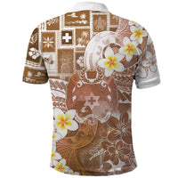 Tonga Christmas Polo Shirt Kilisimasi Fiefia Retro Style Brown - Polynesian Pride