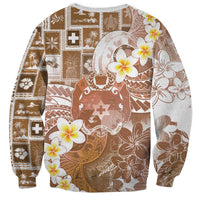 Tonga Christmas Sweatshirt Kilisimasi Fiefia Retro Style Brown - Polynesian Pride