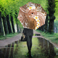 Tonga Christmas Umbrella Kilisimasi Fiefia Retro Style Brown - Polynesian Pride