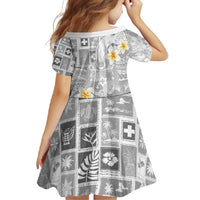 Tonga Christmas Family Matching Long Sleeve Bodycon Dress and Hawaiian Shirt Kilisimasi Fiefia Retro Style White LT05 - Polynesian Pride