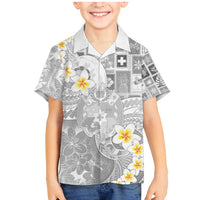 Tonga Christmas Family Matching Mermaid Dress and Hawaiian Shirt Kilisimasi Fiefia Retro Style White LT05 Son's Shirt White - Polynesian Pride
