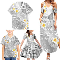Tonga Christmas Family Matching Summer Maxi Dress and Hawaiian Shirt Kilisimasi Fiefia Retro Style White LT05 - Polynesian Pride