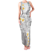 Tonga Christmas Family Matching Tank Maxi Dress and Hawaiian Shirt Kilisimasi Fiefia Retro Style White LT05 Mom's Dress White - Polynesian Pride