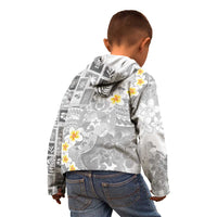 Tonga Christmas Kid Hoodie Kilisimasi Fiefia Retro Style White - Polynesian Pride