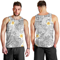 Tonga Christmas Men Tank Top Kilisimasi Fiefia Retro Style White - Polynesian Pride