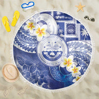 Federated States Of Micronesia Christmas Beach Blanket Retro Style Bright Version - Polynesian Pride