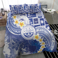 Federated States Of Micronesia Christmas Bedding Set Retro Style Bright Version - Polynesian Pride