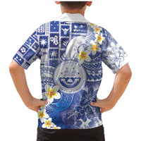 Federated States Of Micronesia Christmas Family Matching Mermaid Dress and Hawaiian Shirt Retro Style Bright Version - Polynesian Pride