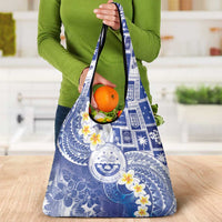 Federated States Of Micronesia Christmas Grocery Bag Retro Style Bright Version - Polynesian Pride