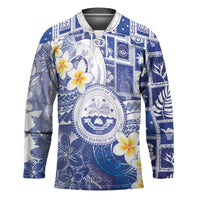 Federated States Of Micronesia Christmas Hockey Jersey Retro Style Bright Version - Polynesian Pride