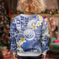 Federated States Of Micronesia Christmas Kid Ugly Christmas Sweater Retro Style Bright Version - Polynesian Pride