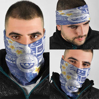 Federated States Of Micronesia Christmas Neck Gaiter Retro Style Bright Version - Polynesian Pride