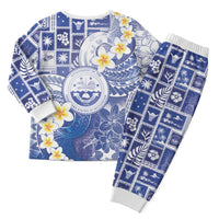 Federated States Of Micronesia Christmas Pajama Set Retro Style Bright Version - Polynesian Pride