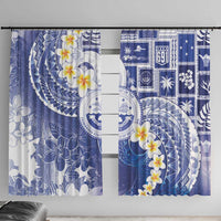 Federated States Of Micronesia Christmas Window Curtain Retro Style Bright Version - Polynesian Pride