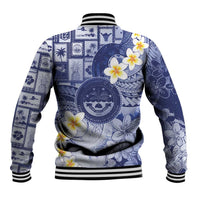 Federated States Of Micronesia Christmas Baseball Jacket Retro Style Dark Version - Polynesian Pride