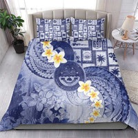 Federated States Of Micronesia Christmas Bedding Set Retro Style Dark Version - Polynesian Pride