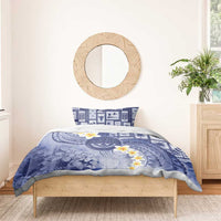 Federated States Of Micronesia Christmas Bedding Set Retro Style Dark Version - Polynesian Pride