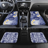Federated States Of Micronesia Christmas Car Mats Retro Style Dark Version - Polynesian Pride