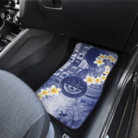 Federated States Of Micronesia Christmas Car Mats Retro Style Dark Version - Polynesian Pride
