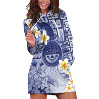 Federated States Of Micronesia Christmas Hoodie Dress Retro Style Dark Version - Polynesian Pride