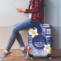 Federated States Of Micronesia Christmas Luggage Cover Retro Style Dark Version - Polynesian Pride
