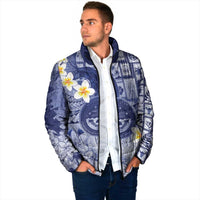 Federated States Of Micronesia Christmas Padded Jacket Retro Style Dark Version - Polynesian Pride