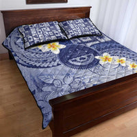 Federated States Of Micronesia Christmas Quilt Bed Set Retro Style Dark Version - Polynesian Pride
