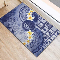 Federated States Of Micronesia Christmas Rubber Doormat Retro Style Dark Version - Polynesian Pride