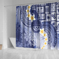 Federated States Of Micronesia Christmas Shower Curtain Retro Style Dark Version - Polynesian Pride