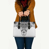 Personalised Melanesian Brotherhood Leather Bag With Tribal Pattern - Polynesian Pride