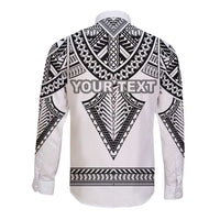 Personalised Melanesian Brotherhood Long Sleeve Button Shirt With Tribal Pattern - Polynesian Pride