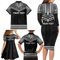 Personalised Melanesian Brotherhood Family Matching Long Sleeve Bodycon Dress and Hawaiian Shirt Ministry Faith And Mission LT05 - Polynesian Pride