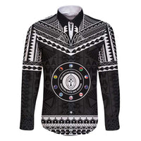 Personalised Melanesian Brotherhood Family Matching Puletasi and Hawaiian Shirt Ministry Faith And Mission LT05 Dad's Shirt - Long Sleeve Black - Polynesian Pride